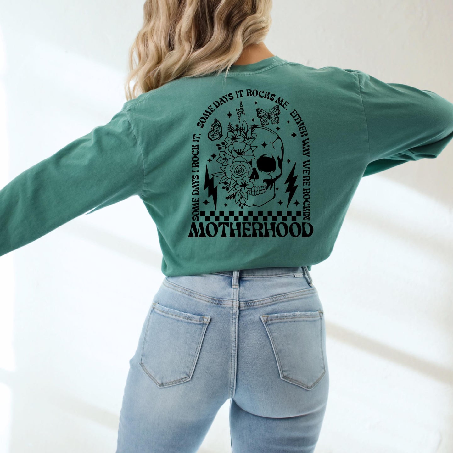 Rocking Motherhood Comfort Colors Sweater pull over crew neck mom sweater funny saying